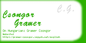 csongor gramer business card